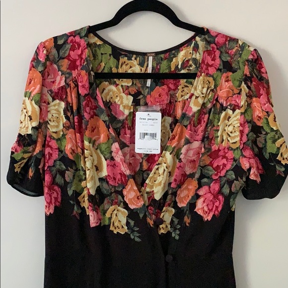 FREE PEOPLE Jamie Floral Midi Dress NWT - Picture 7 of 9